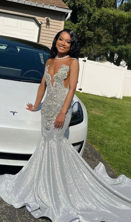Silver Prom Dress